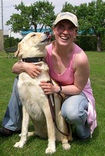 Kerstin Bubbel und ihr Hund Bonnie